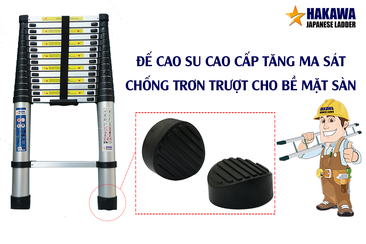 Thang nhôm rút đơn hakawa hk-150